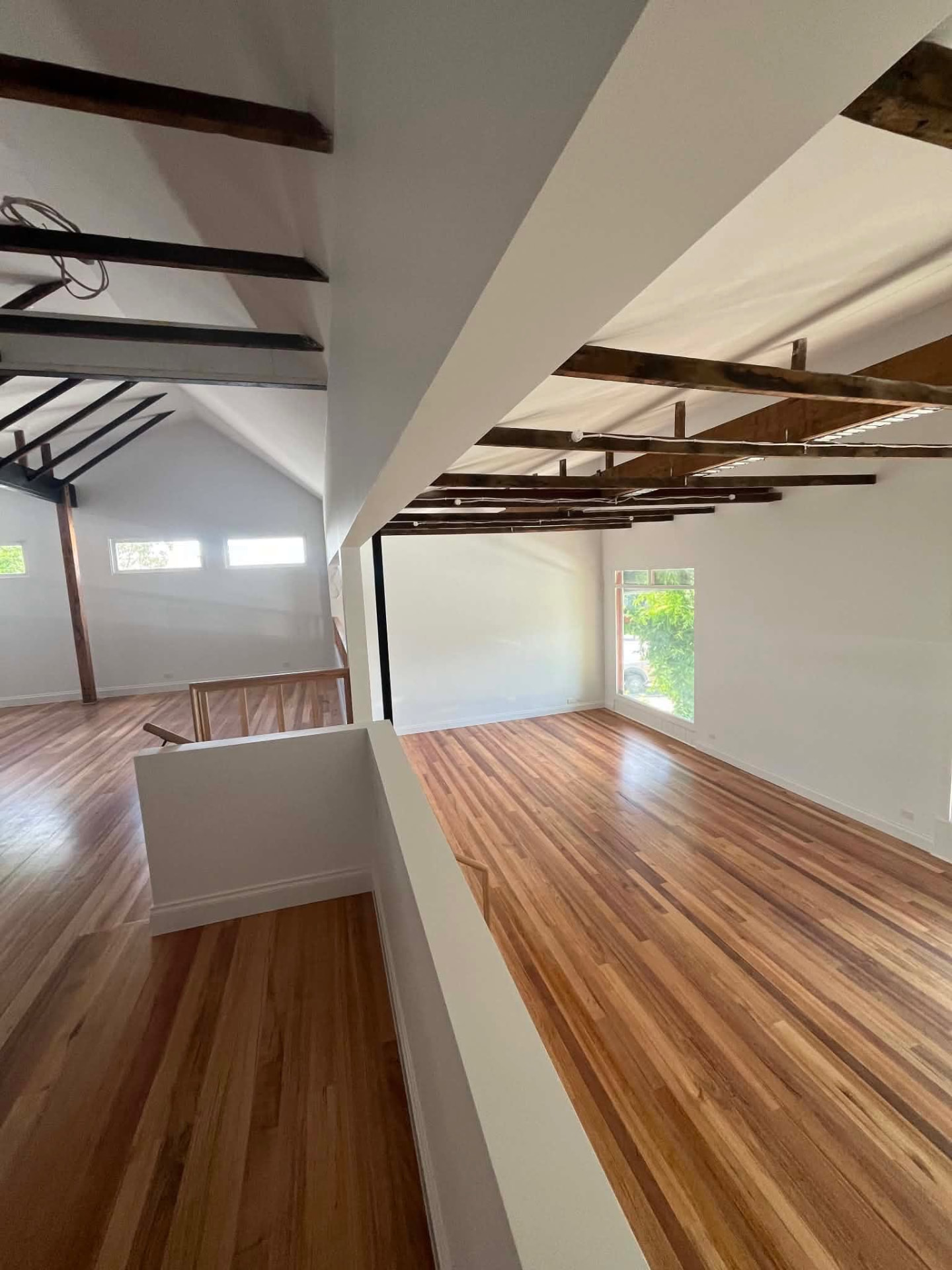 Loft space repainted during an interior renovation